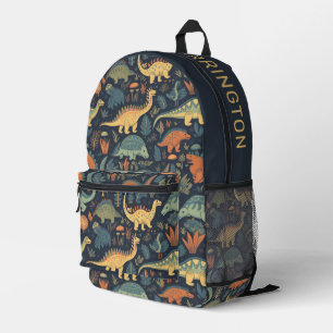 Sac À Dos Imprimé Nom personnalisé Motif Dinosaur