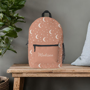 Sac À Dos Imprimé Nom personnalisé neutre bohémien