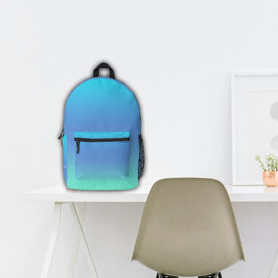 Sac À Dos Imprimé Nom personnalisé Ombre bleu de l'école