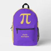 Sac À Dos Imprimé Nom personnalisé Pi (Recto)