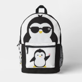 Sac À Dos Imprimé Nom personnalisé pingouins mignons (Recto)