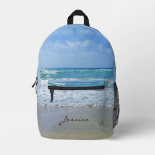 Sac À Dos Imprimé Nom personnalisé plage et mer