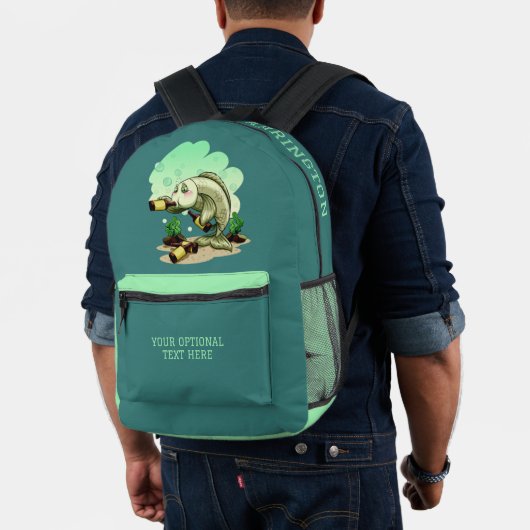 Sac À Dos Imprimé Nom personnalisé Poisson de boisson (Insitu (Modèle))