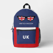 Sac À Dos Imprimé Nom personnalisé Royaume-Uni (Recto)
