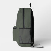 Sac À Dos Imprimé Nom personnalisé simple en ébène et noir (Droite)