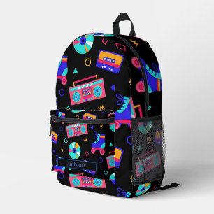 Sac À Dos Imprimé Nom personnalisé sur le thème des années 80