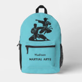 Sac À Dos Imprimé Nom personnalisé, Texte & Couleur Arts Martiaux (Recto)