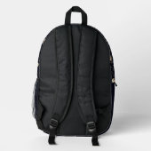 Sac À Dos Imprimé Nom personnalisé Thème Rétro Moderne Espace (Verso)