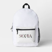 Sac À Dos Imprimé Nom Sofia. (Recto)
