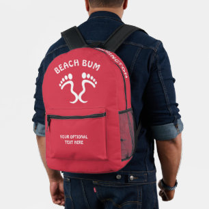 Sac À Dos Imprimé Nom, texte et couleur personnalisés