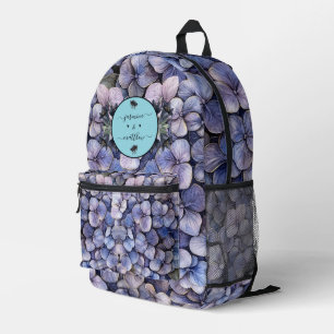 Sac À Dos Imprimé Noms de Couple de Mariage Floral Noir Classique Hu