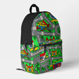 Sac À Dos Imprimé nostalgie des années 90, tapis de piste voiture ro