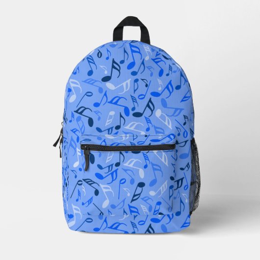 Sac À Dos Imprimé Notes de musique bleu (Recto)