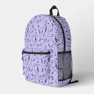 Sac À Dos Imprimé Notes de musique noire