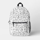 Sac À Dos Imprimé Notes de musique noire (Recto)