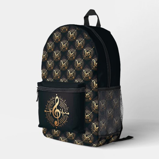 Sac À Dos Imprimé Notes musicales (Coin arrière droit)