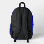 Sac À Dos Imprimé Notes musicales Bleu élégant (Verso)