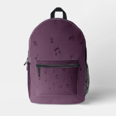 Sac À Dos Imprimé Notes musicales Ombre foncé (Recto)
