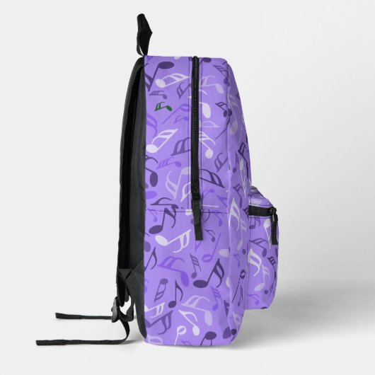 Sac À Dos Imprimé Notes musicales violet (Gauche)