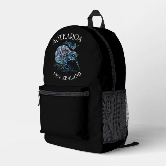 SAC À DOS IMPRIMÉ NOUVELLE-ZÉLANDE KIWI FERN PAUA (Coin arrière droit)