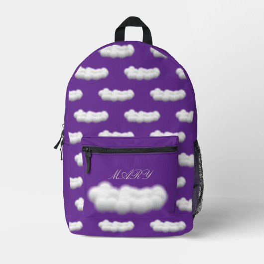 Sac À Dos Imprimé Nuages de ciel bleu (Recto)