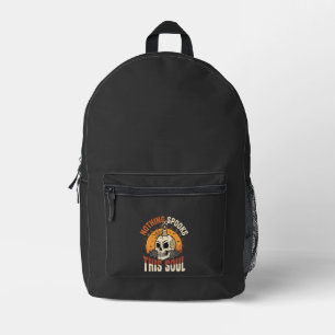 Sac À Dos Imprimé Nuit de squelette courageux d'Halloween