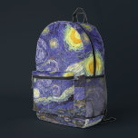 Sac À Dos Imprimé Nuit étoilée par Vincent van Gogh<br><div class="desc">Nuit étoilée par Vincent van Gogh</div>