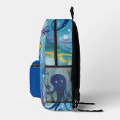 Sac À Dos Imprimé Océan Thème Octopus Imprimer Monogramme moderne (Droite)
