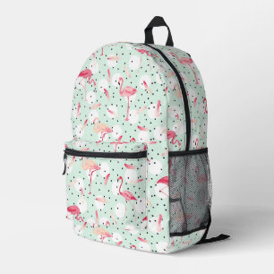 Sac À Dos Imprimé Oiseau Flamant rose Avec Plumes