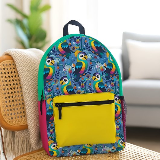 Sac À Dos Imprimé Oiseaux tropicaux