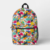 Sac À Dos Imprimé Oiseaux tropicaux géométriques (Recto)