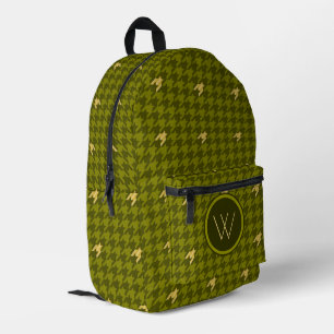 Sac À Dos Imprimé Olives à motifs à carreaux avec accent doré