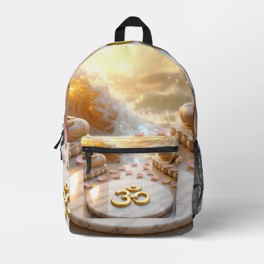 SAC À DOS IMPRIMÉ OM - AUM - ZEN BOUDDHISME (Recto)