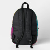 Sac À Dos Imprimé Ondes de calme fleuries (Verso)