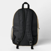 Sac À Dos Imprimé Or Moderne Monogramme (Verso)