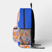 Sac À Dos Imprimé Orange Blue Monogram Fruits Légumes (Droite)