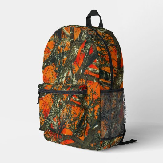 Sac À Dos Imprimé Orange  Camouflage  (Coin arrière droit)