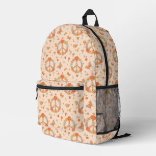 Sac À Dos Imprimé Orange Peace Floral
