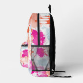 Sac À Dos Imprimé Orange Rose Bleu Abstrait Moderne École de filles (Droite)