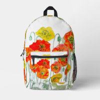 Orange Rouge Islande Poppy Watercolor Poppies Blan