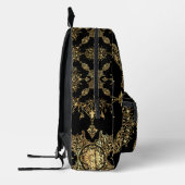 Sac À Dos Imprimé Ornement noir et or (Gauche)