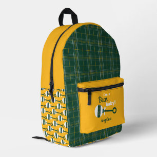 Sac À Dos Imprimé Ours de bétail vert et jaune