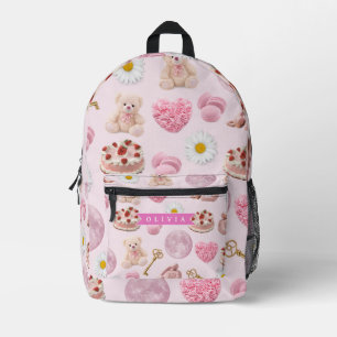 Sac À Dos Imprimé Ours en peluche Coquette personnalisé Esthétique R
