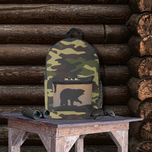 Sac À Dos Imprimé Ours et Camo