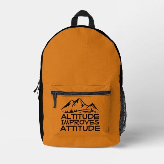 Sac À Dos Imprimé Outdoor Trail Adventure yellow black Backpack (Recto)