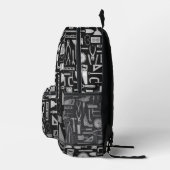 Sac À Dos Imprimé Outils d'atelier Black & Silver (Droite)