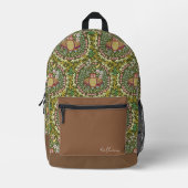 Sac À Dos Imprimé Owl Folk Green (Recto)