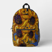 Sac À Dos Imprimé Pack arrière Sunflowers (Recto)