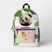 Sac À Dos Imprimé Pack d'apprentissage Panda heureux (Recto)