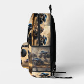 Sac À Dos Imprimé Pagaille de camions monstres, (Droite)